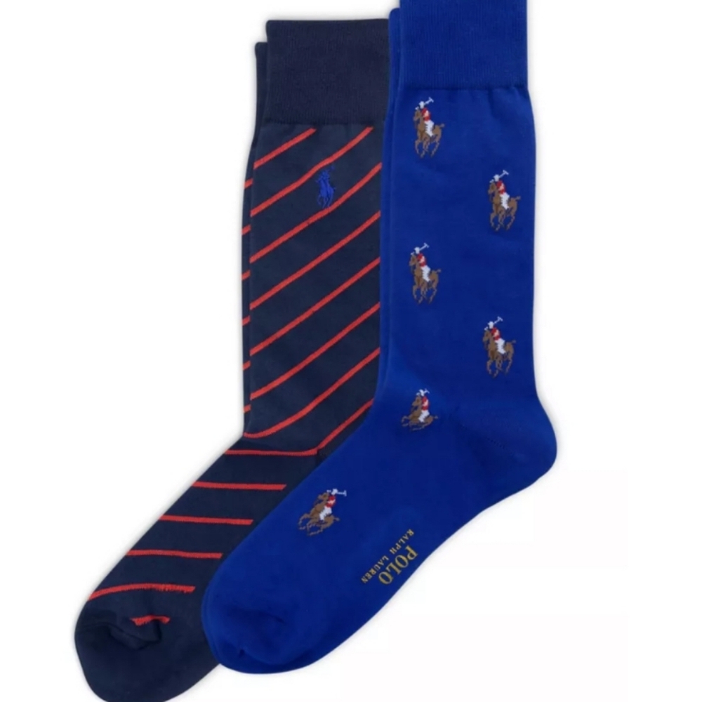 Polo Ralph Lauren Assorted Dress Socks Men's Size 10-13 (2-Pack)